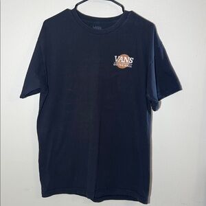 Vans Black Tee with Orange Logo